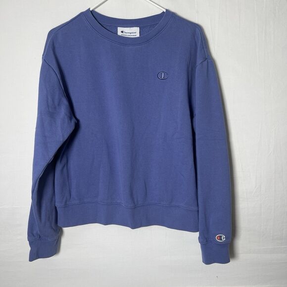 Champion Sweaters - Champion Athletic Wear Crew Neck Sweatshirt Womens Purple Long Sleeve Cropped M